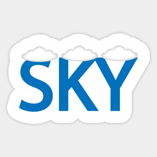 Sky Artistic Typography Design Sticker